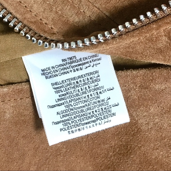 BCBGeneration Tan Suede Leather Moto Jacket - Picture 7 of 8